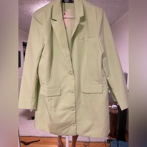 Missguided Light Green Blazer Jacket